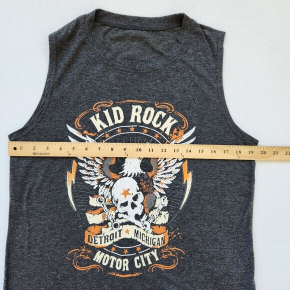 Kid Rock Detroit Michigan Motor City Graphic Tank Top Shirt Sleeveless Grey L - Picture 6 of 7